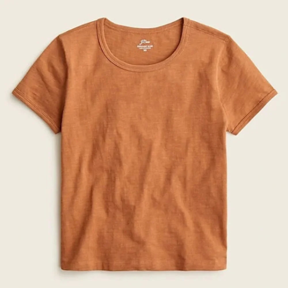 J. CREW '90s cropped organic slub cotton TEE - Picture 3 of 4